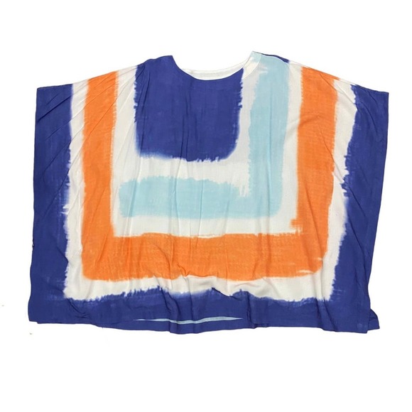 NWT Chico’s Tie Dye Caftan Blouse Swimsuit Cover Up Unworn / Women’s L/XL * - Picture 2 of 4